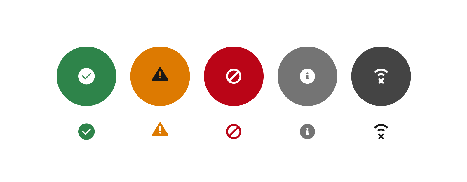 A graphic showing the Salesforce Messaging Palette in action, with icons.