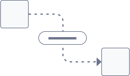 A wireframe showing a connector variant